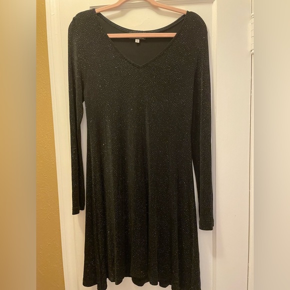 Vintage Sparkly  a.b.s Evening Collection Little Black Dress / Stretchy Size M - Picture 4 of 7